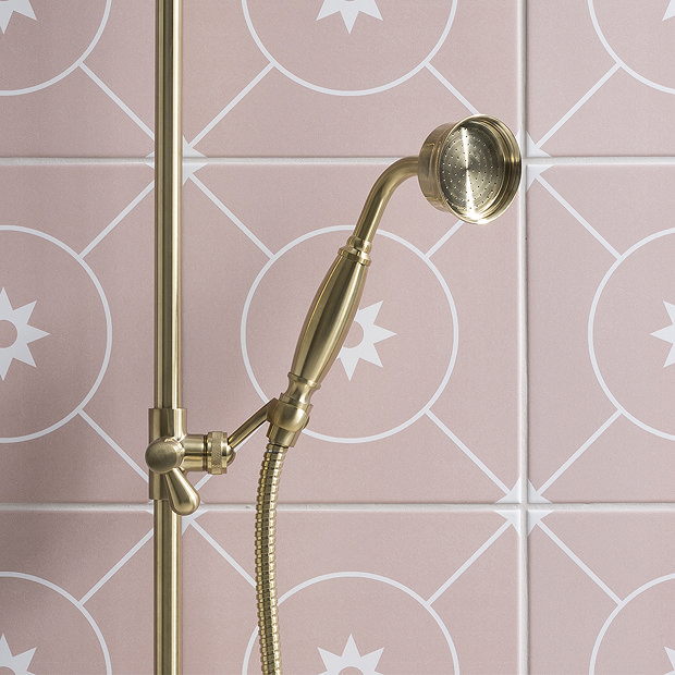 Arezzo Traditional Shower Handset - Brushed Brass