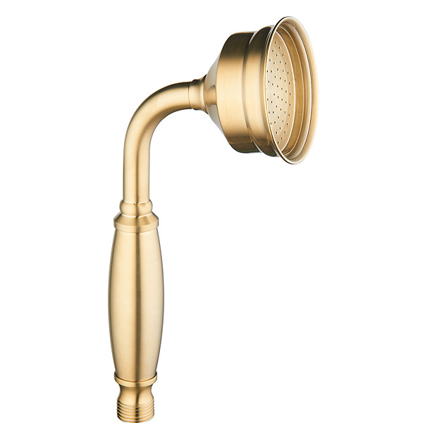Arezzo Traditional Shower Handset - Brushed Brass Large Image