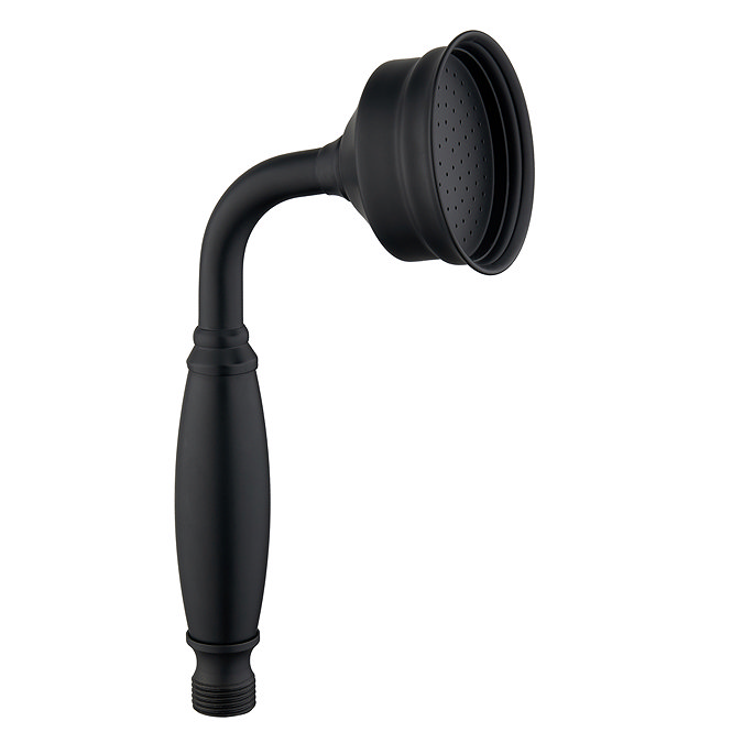 Arezzo Traditional Shower Handset - Matt Black Large Image