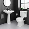 Arezzo Traditional Toilet with Chrome + Matt Black Lever  Newest Large Image