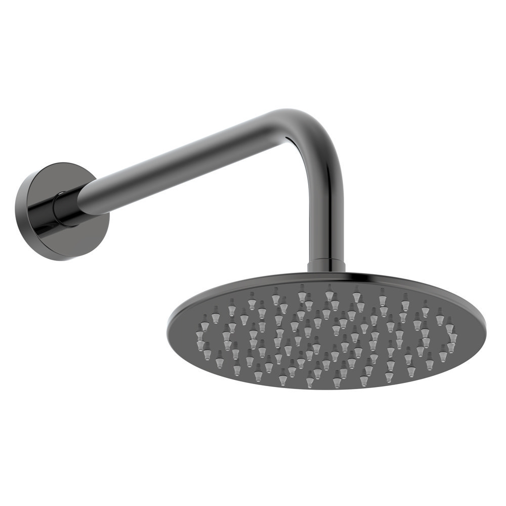 Arezzo Twilight Black Chrome Round Shower Package with Concealed