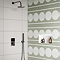 Arezzo Twilight Black Chrome Round Modern Twin Concealed Shower Valve with Diverter