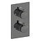 Arezzo Twilight Black Chrome Round Modern Twin Concealed Shower Valve