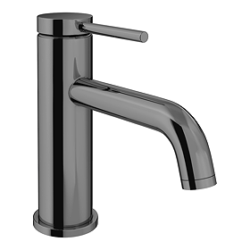 Arezzo Twilight Black Chrome Round Mono Basin Mixer Tap