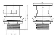 Arezzo Twilight Slotted Click Clack Basin Waste