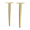 Arezzo Vanity Unit - Matt Blue - 600mm 2-Drawer with Worktop, Brass Handles, White Round Basin and Brass Legs