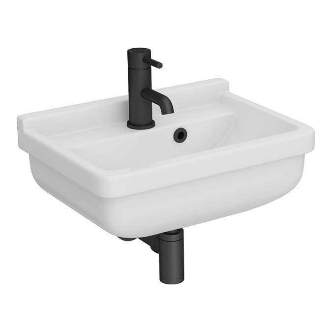 Arezzo Wall Hung Cloakroom Basin 1TH - 460 x 330mm  Feature Large Image