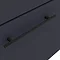 Arezzo Wall Hung Countertop Vanity Unit - Matt Blue - 600mm with Industrial Style Black Handle Prof
