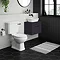 Arezzo Wall Hung Countertop Vanity Unit - Matt Blue - 600mm with Industrial Style Black Handle Feat