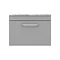 Arezzo Wall Hung Countertop Vanity Unit - Matt Grey - 600mm with Bellato Grey Worktop & Chrome Handl