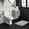 Arezzo Wall Hung Countertop Vanity Unit - Matt Grey - 600mm with Industrial Style Black Handle Feature Large Image