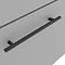 Arezzo Wall Hung Countertop Vanity Unit - Matt Grey - 600mm with Industrial Style Black Handle Prof