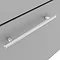 Arezzo Wall Hung Countertop Vanity Unit - Matt Grey - 600mm with Industrial Style Chrome Handle Pro
