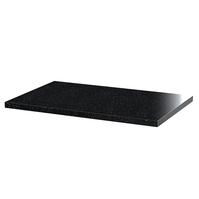 Arezzo Wall Hung Countertop Vanity Unit - Matt Pink - 600mm with Black Worktop & Matt Black Handle additional Large Image
