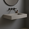 Arezzo Wall Hung Sintered Stone Basin 800 x 460mm - Grey Marble