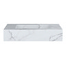 Arezzo Wall Hung Sintered Stone Basin 800 x 460mm - White Marble