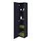 Arezzo Wall Hung Tall Storage Cabinet - Matt Blue - with Industrial Style Brushed Brass Handle  Standard Large Image