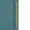 Arezzo Wall Hung Tall Storage Cabinet - Matt Teal Green - with Brushed Brass Chrome Handle  Profile 