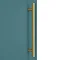 Arezzo Wall Hung Tall Storage Cabinet - Matt Teal Green - with Brushed Brass Chrome Handle Profile