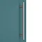Arezzo Wall Hung Tall Storage Cabinet - Matt Teal Green - with Industrial Style Chrome Handle Profile Large Image
