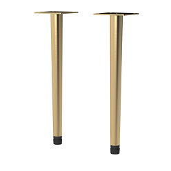 Arezzo Wall Hung Vanity Decorative Leg Set (Pair) Brushed Brass