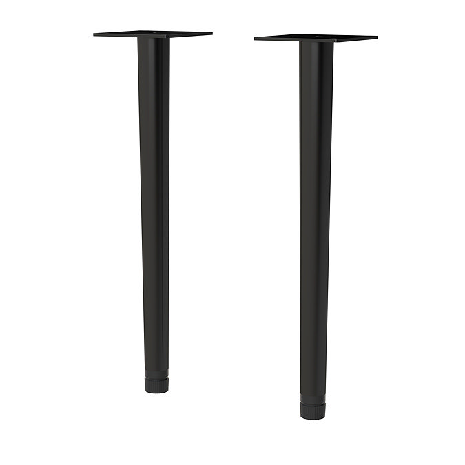 Arezzo Wall Hung Vanity Decorative Leg Set (Pair) Matt Black