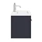 Arezzo Wall Hung Vanity Unit - Matt Blue - 600mm with Industrial Style Chrome Handle  Newest Large Image