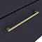 Arezzo Wall Hung Vanity Unit - Matt Blue - 800mm with Brushed Brass Handle Feature Large Image