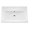 Arezzo Wall Hung Vanity Unit - Matt Green - 500mm 1-Drawer with Polished Chrome Handle Profile Larg