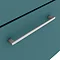 Arezzo Wall Hung Vanity Unit - Matt Green - 500mm 1-Drawer with Polished Chrome Handle Feature Larg