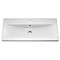 Arezzo Wall Hung Vanity Unit - Matt Green - 800mm with Brushed Brass Handle Profile Large Image