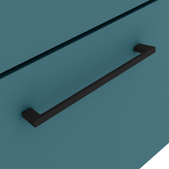 Arezzo Wall Hung Vanity Unit - Matt Green - 800mm with Matt Black Handle Feature Large Image