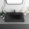 Arezzo Wall Hung Vanity Unit - Matt Pink - 600mm Black Basin with Industrial Style Handle Standard