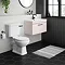 Arezzo Wall Hung Vanity Unit - Matt Pink - 800mm with Industrial Style Black Handle Standard Large Image