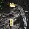 Arezzo Waterfall Shower Head - Brushed Brass