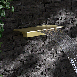 Arezzo Waterfall Shower Head - Brushed Brass