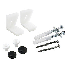 Arezzo WC Pan Floor Fixing Kit Matt Black Large Image