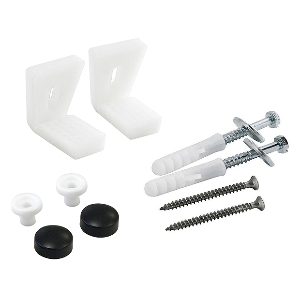 Arezzo WC Pan Floor Fixing Kit Matt Black Victorian Plumbing UK