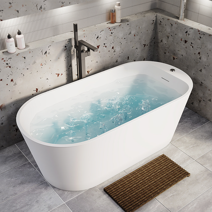 Arezzo Whirlpool 1685mm Freestanding Bath with 12 Jet Air Spa System