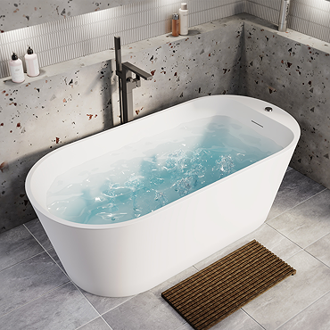 Arezzo Whirlpool 1685mm Single Ended Freestanding Bath with 12 Jet Airspa System