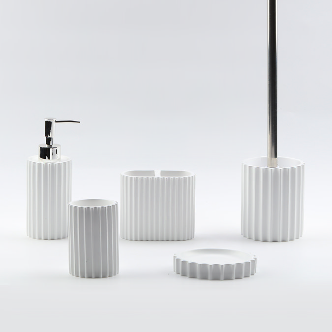 Arezzo White Fluted Soap Dispenser 