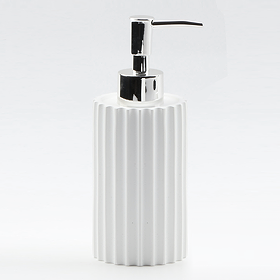 Arezzo White Fluted Soap Dispenser