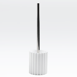 Arezzo White Fluted Toilet Brush Holder