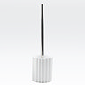 Arezzo White Fluted Toilet Brush Holder