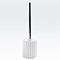 Arezzo White Fluted Toilet Brush Holder