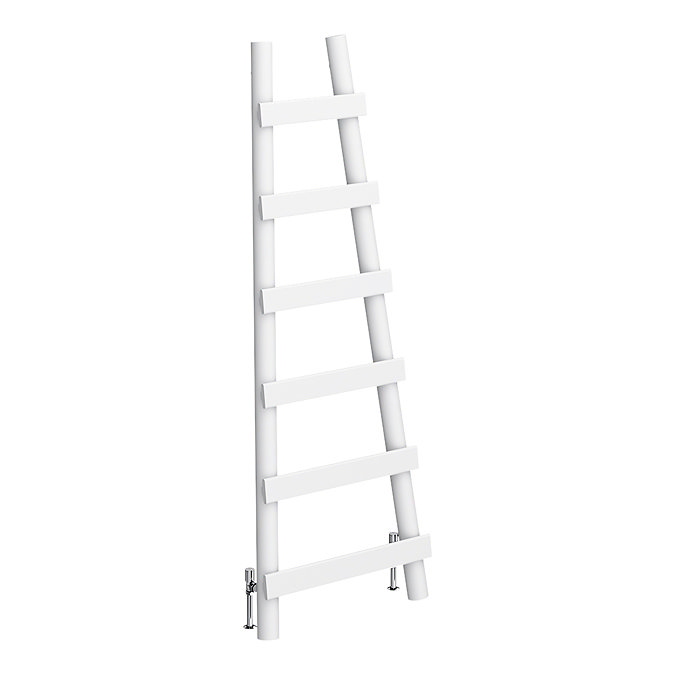 Arezzo White Leaning Ladder 1600 x 600 Heated Towel Rail  Feature Large Image