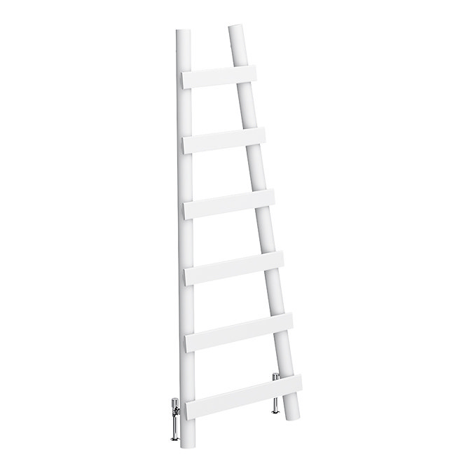 Arezzo White Leaning Ladder 1600 x 600 Heated Towel Rail Feature Large Image