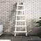 Arezzo White Leaning Ladder 1600 x 600 Heated Towel Rail  Profile Large Image