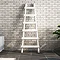 Arezzo White Leaning Ladder 1600 x 600 Heated Towel Rail Profile Large Image