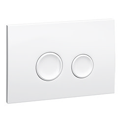 Arezzo White Round Button Flush Plate